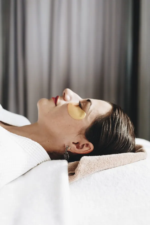 24K gold luxury pedicure treatment with hot stones at Amazing Nail Spa
