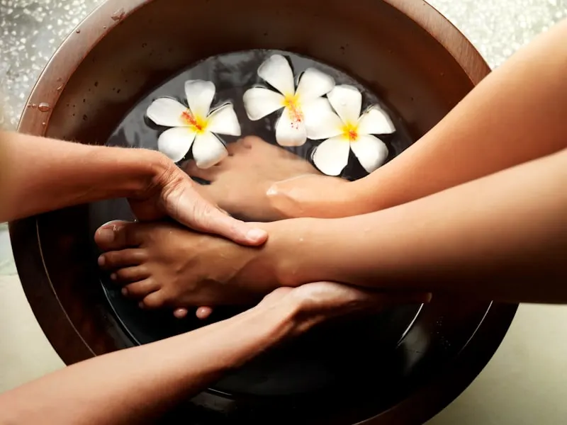 Mini Amazing pedicure in progress at Amazing Nail Spa in Buckhead, Atlanta